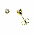 14K Yellow 1/5 CTW Diamond 6 Prong Earrings